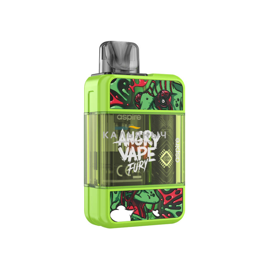 POD-Система Brusko Angry Vape Fury (Зелёный) - Кальяныч.рф Интернет-магазин электронных  сигарет и кальянов